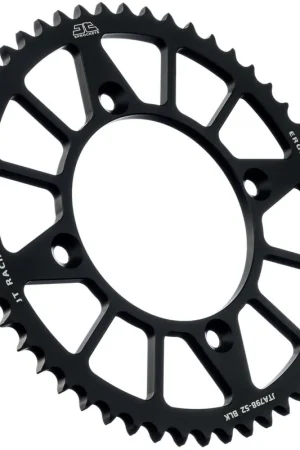 Exclusief JT Sprockets - REAR RACELITE ALU 52T BLACK - Sprockets - 428